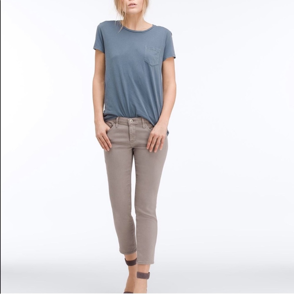 AG Adriano Goldschmied Stilt Crop Gray Jeans 24